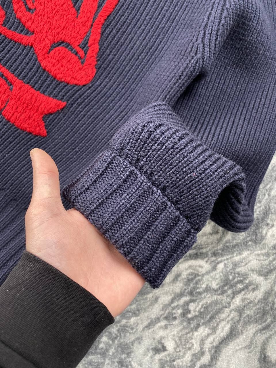 Evisu Vintage Evisu Wool Knit Ribbed Sweater 90s Big Logo Men Size US S / EU 44-46 / 1 - 4 Thumbnail