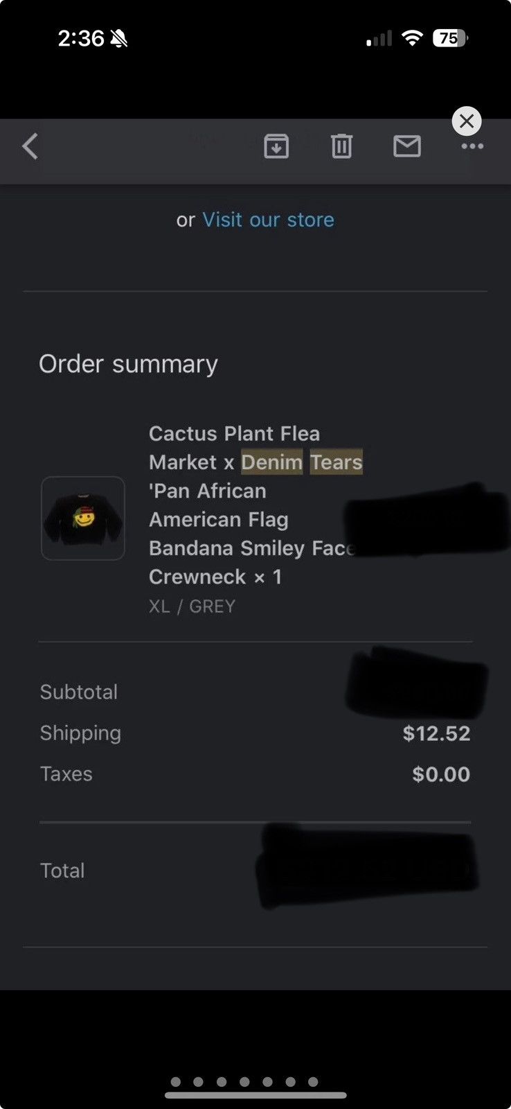 Cactus Plant Flea Market × DENIM TEARS Cactus Plant Flea Market Denim Tears Smiley Crewneck Size US XL / EU 56 / 4 - 8 Thumbnail