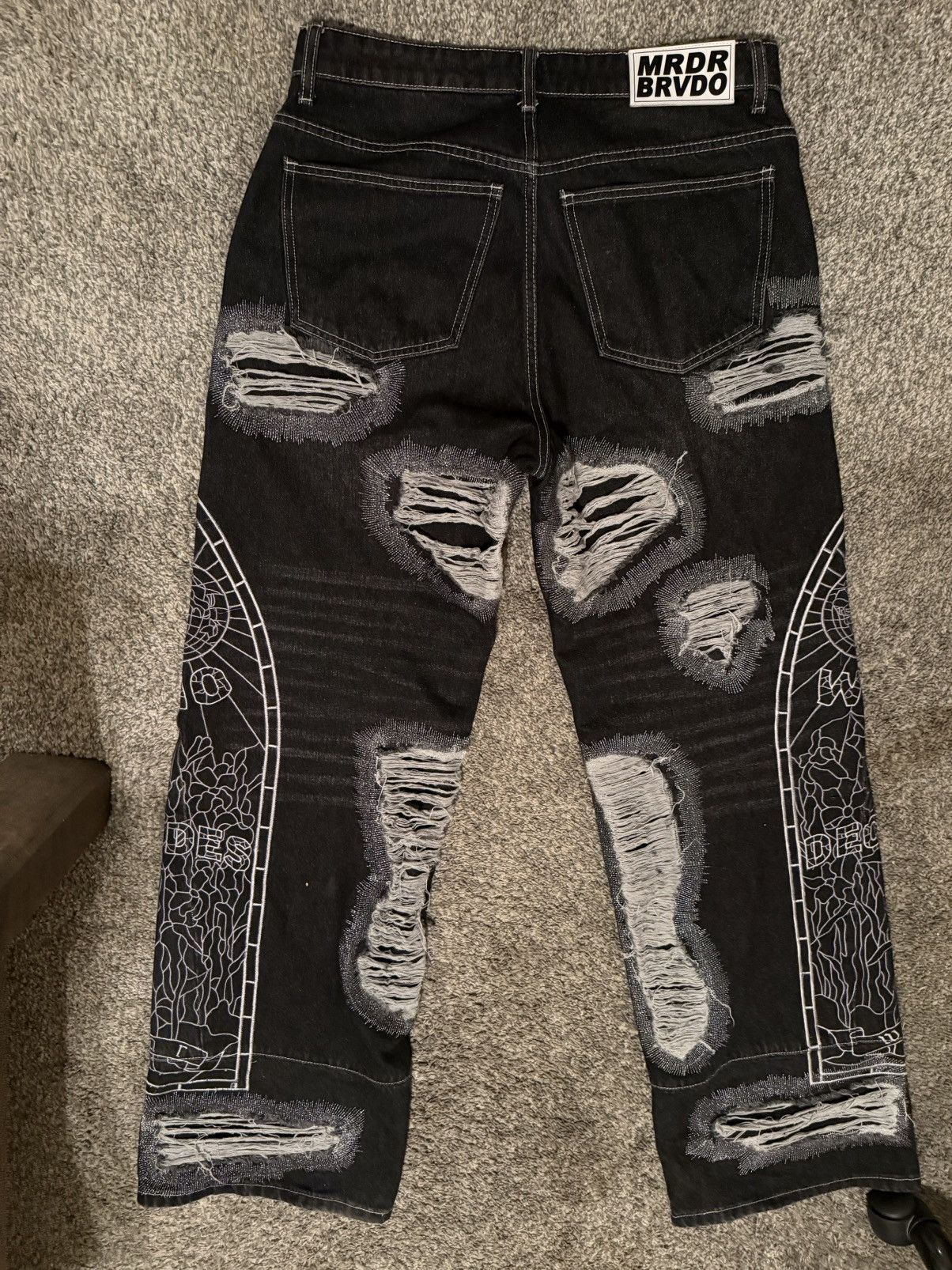Who Decides War Who Decides War Darning Side Denim Jeans Size US 32 / EU 48 - 7 Thumbnail