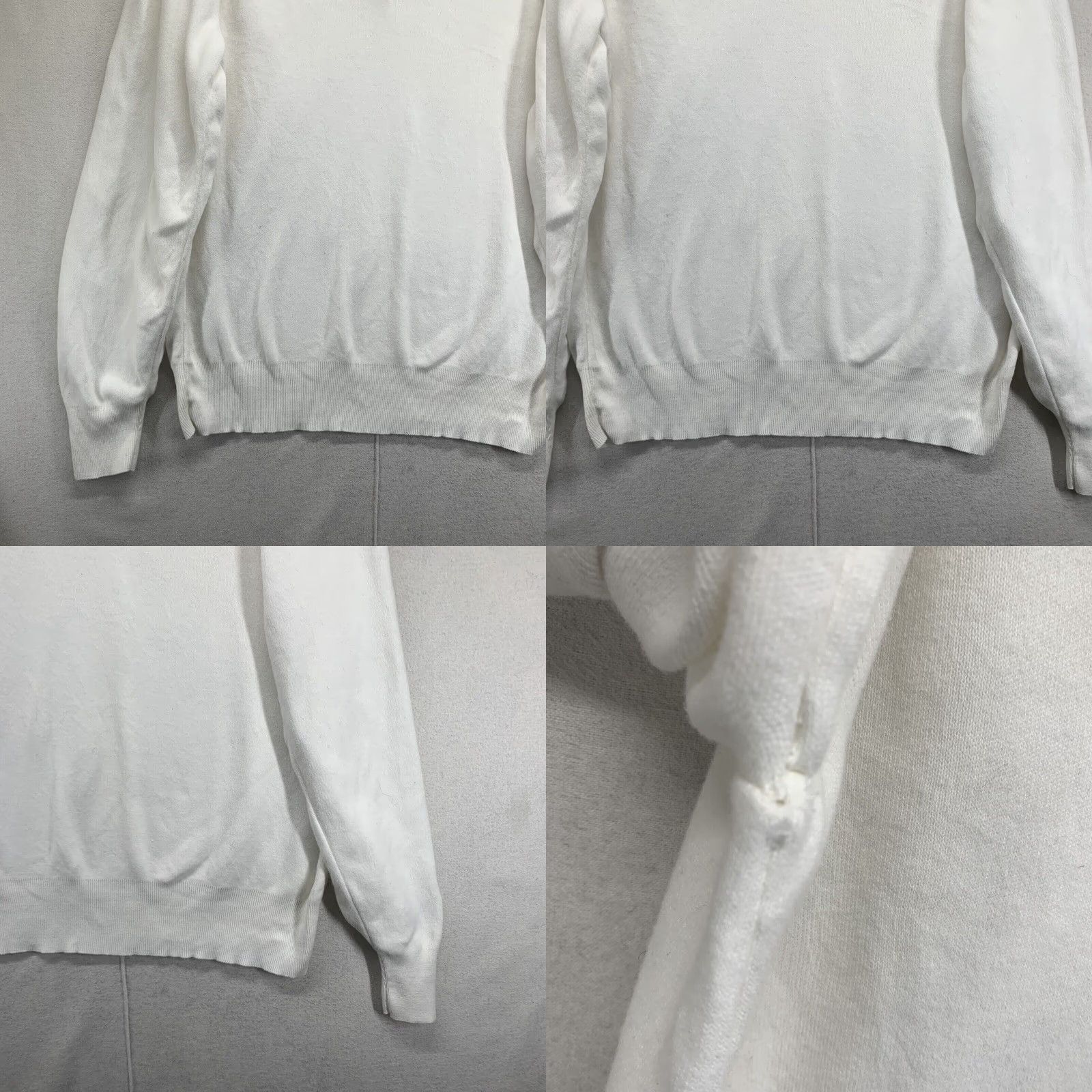 Vintage VINTAGE Andrew Rohan Sweatshirt Unisex Adults Medium White 80s 90s Cross Embroidered Pullover Knit Cotton Size US M / EU 48-50 / 2 - 8 Thumbnail