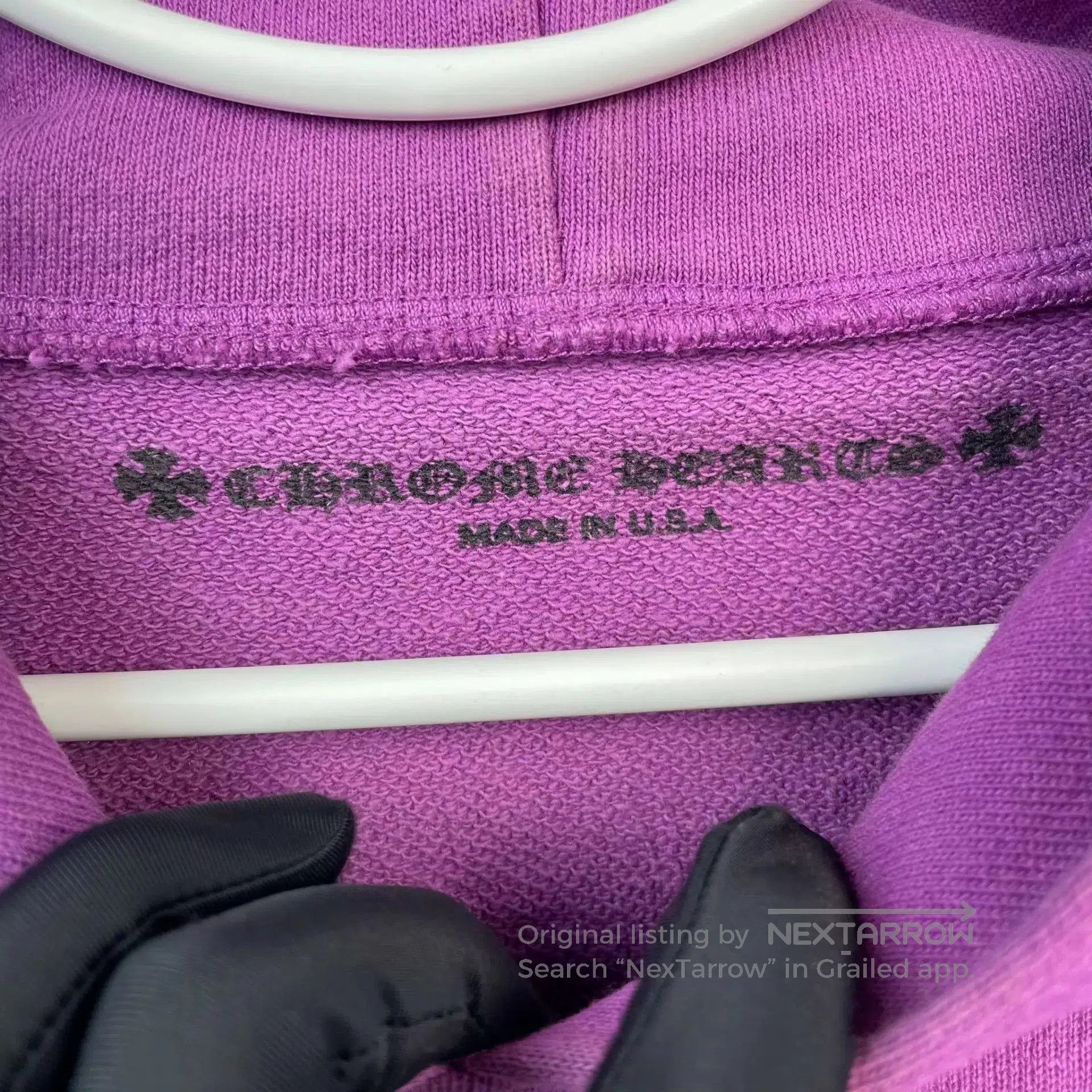 Chrome Hearts Purple Graphic Hoodie with Front Pocket and Sleeve Art. Size US M / EU 48-50 / 2 - 3 Thumbnail