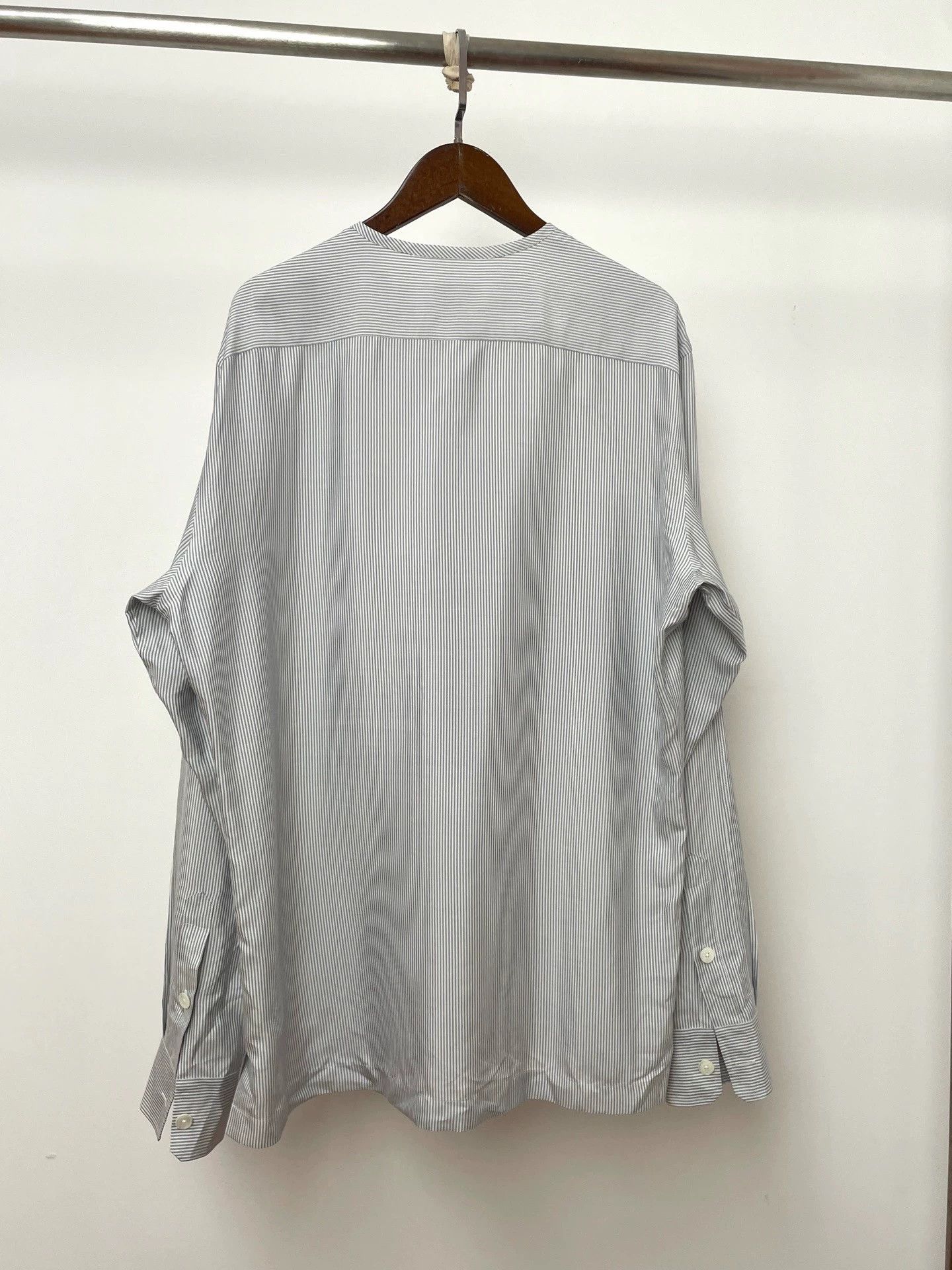 Ermenegildo Zegna ZEGNA Men's 100% Silk LS Vertical Striped Shirt M Size US M / EU 48-50 / 2 - 2 Thumbnail