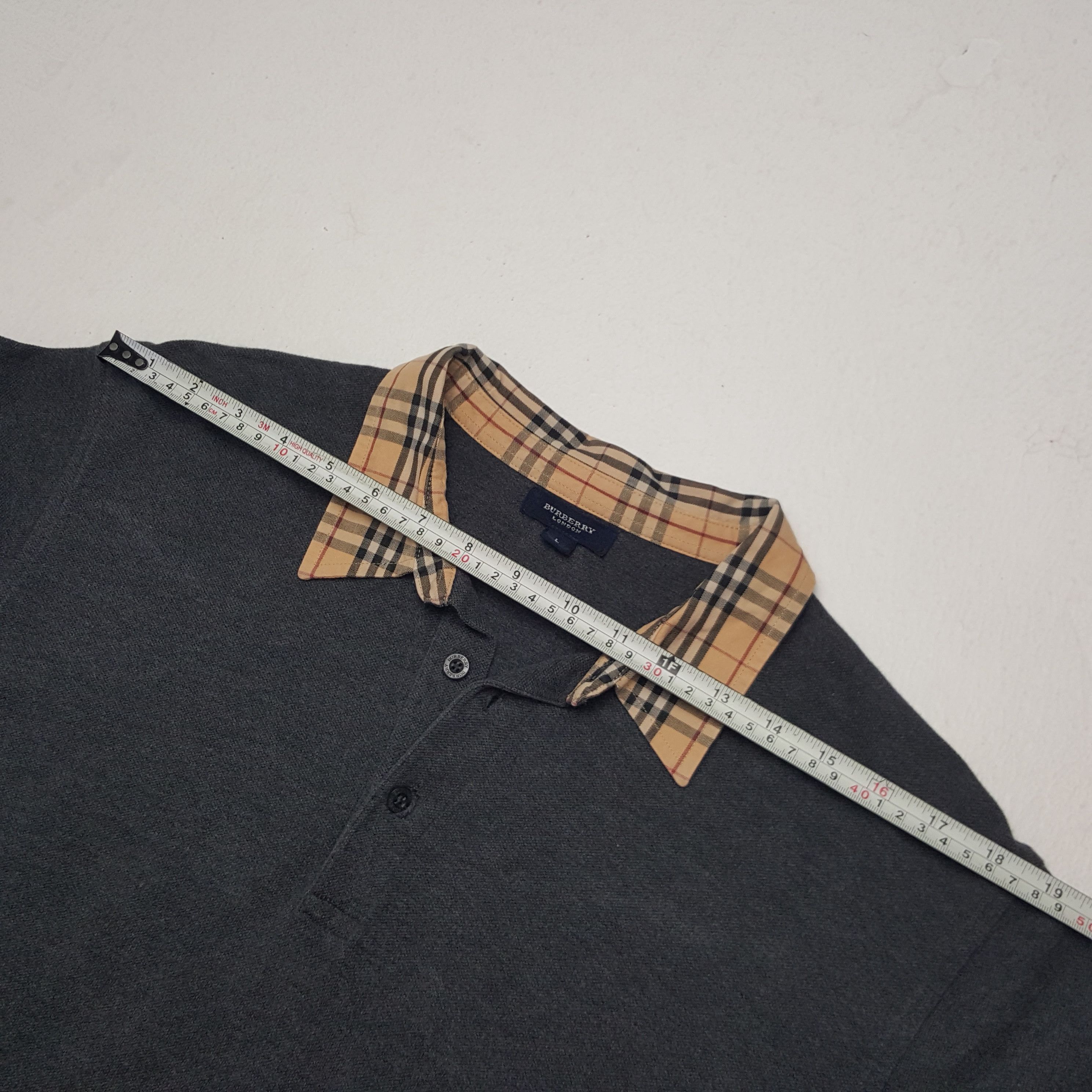 Burberry × Vintage Vintage Burberry London Polos Shirt Size US L / EU 52-54 / 3 - 4 Thumbnail