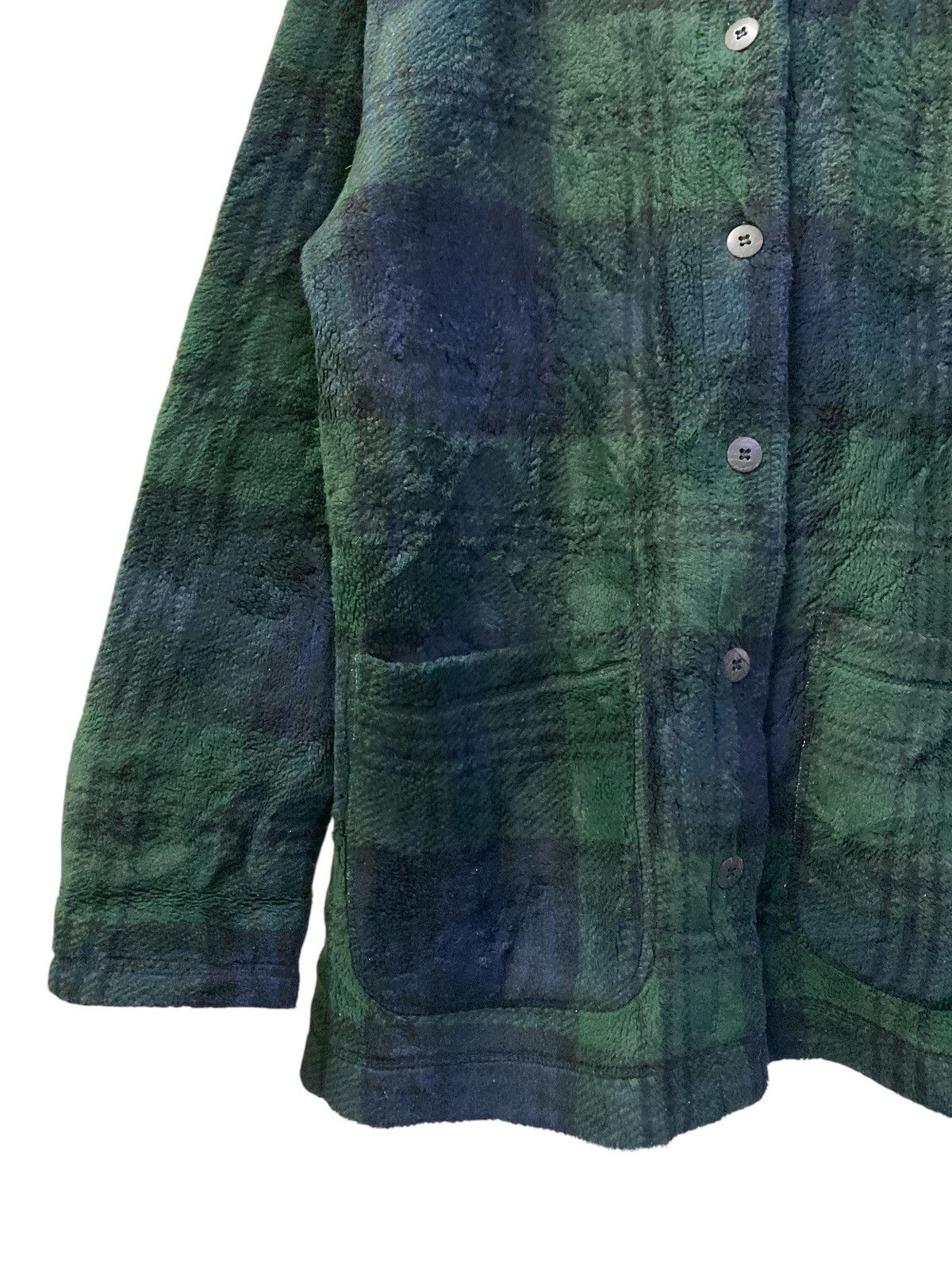 L.L. Bean × Vintage Vintage L.L Bean Checkered Fleece Jacket Size S / US 4 / IT 40 - 5 Thumbnail