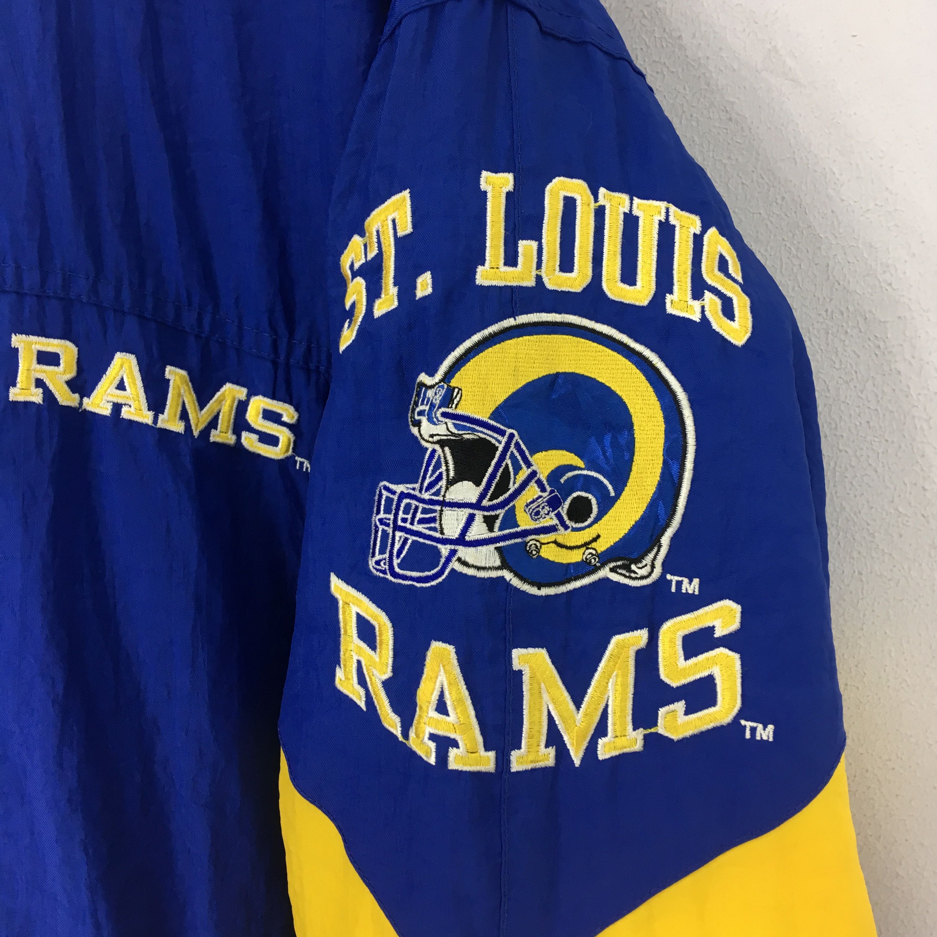 Starter Vintage 90's St. Louis Rams Football Blue Bomber Jacket Size US XL / EU 56 / 4 - 5 Thumbnail
