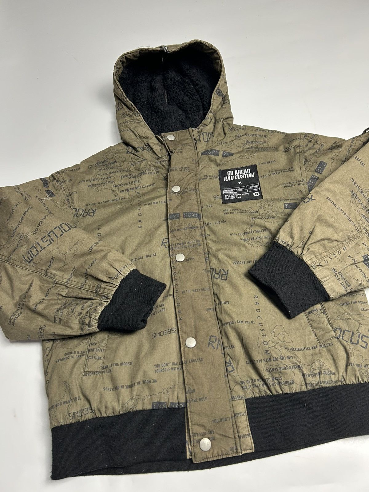 Japanese Brand RAD CUSTOM HOODIE BOMBER JACKET Size US XS / EU 42 / 0 - 2 Thumbnail
