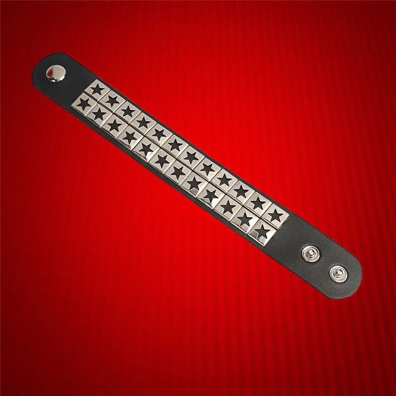 Other Double Stars Pu Leather Wristbands Bracelet Size ONE SIZE - 2 Thumbnail
