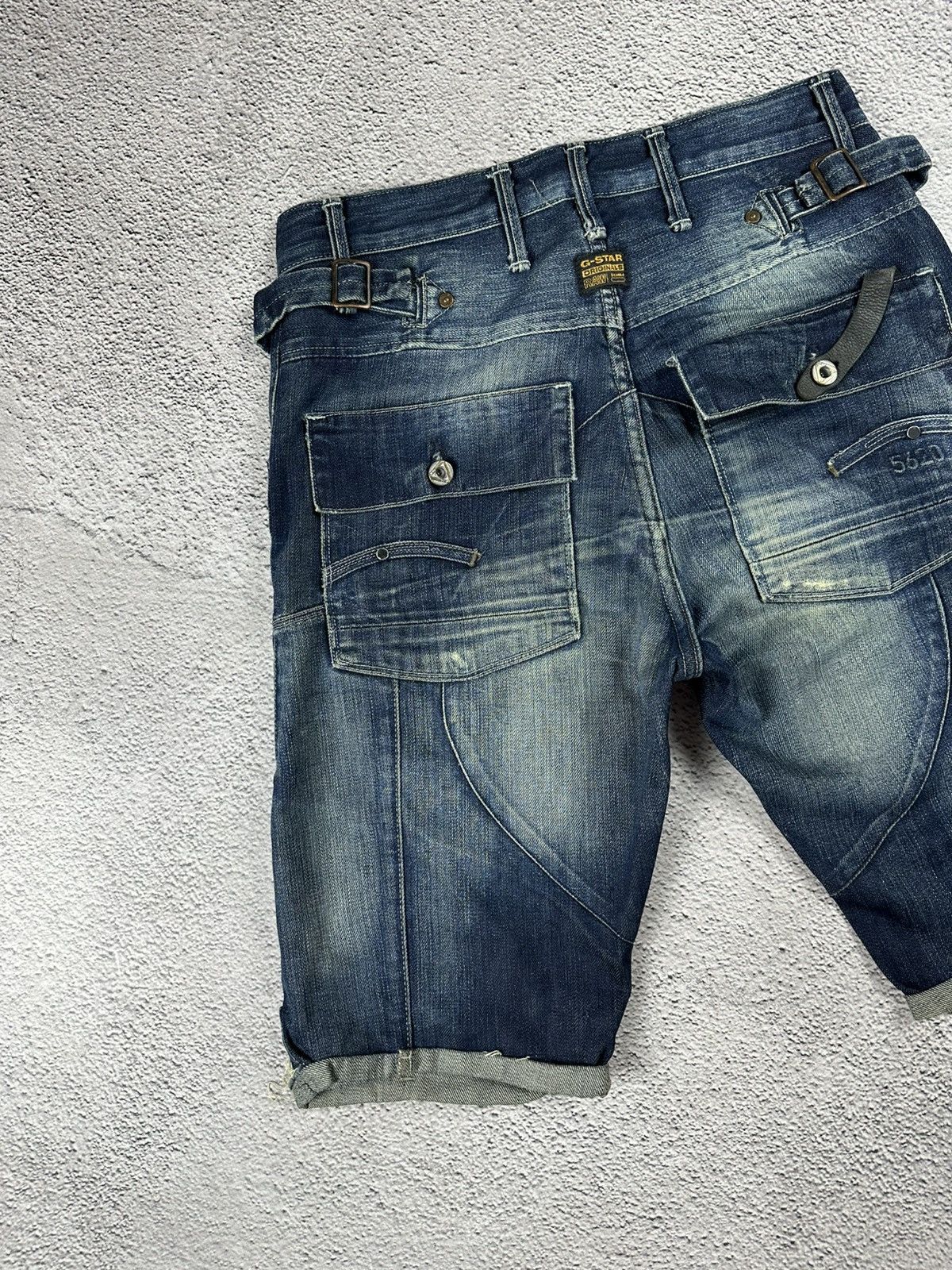 G-Star Vintage G-Star RAW Jean Short Faded Y2K Distressed Baggy Size US 30 / EU 46 - 9 Thumbnail