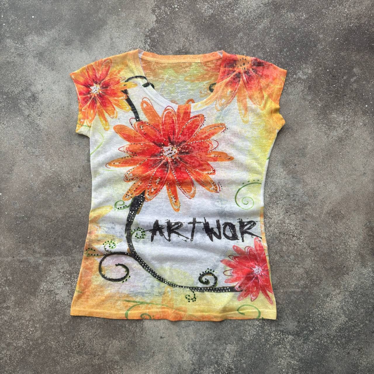 Hysteric Glamour × Japanese Brand × Vintage Amazing 2000's Aesthetic Y2K Vintage Floral T-Shirt Size M / US 6-8 / IT 42-44 - 1 Thumbnail