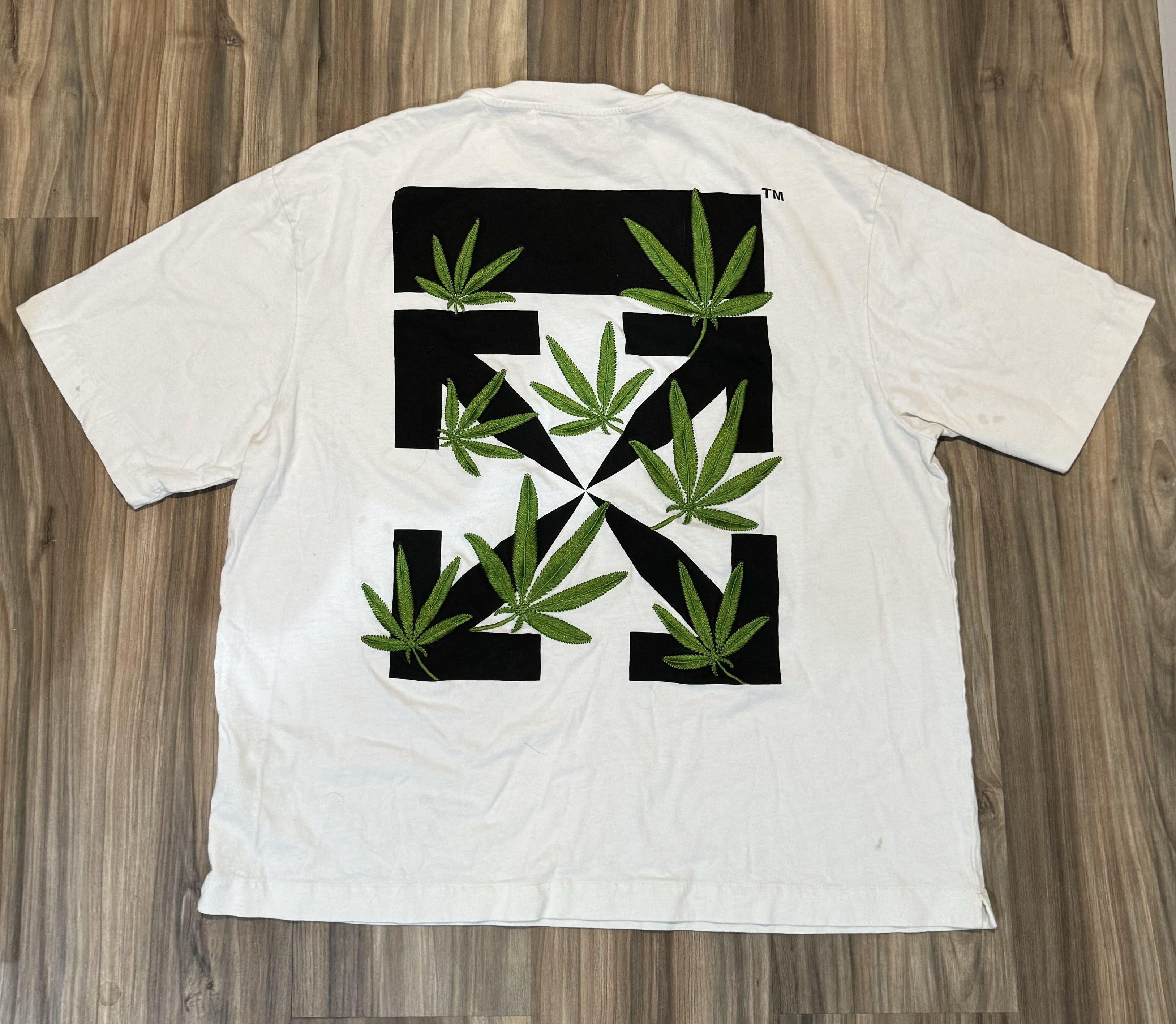 Off-White Off White Weed Arrows T-Shirt Size US L / EU 52-54 / 3 - 1 Thumbnail