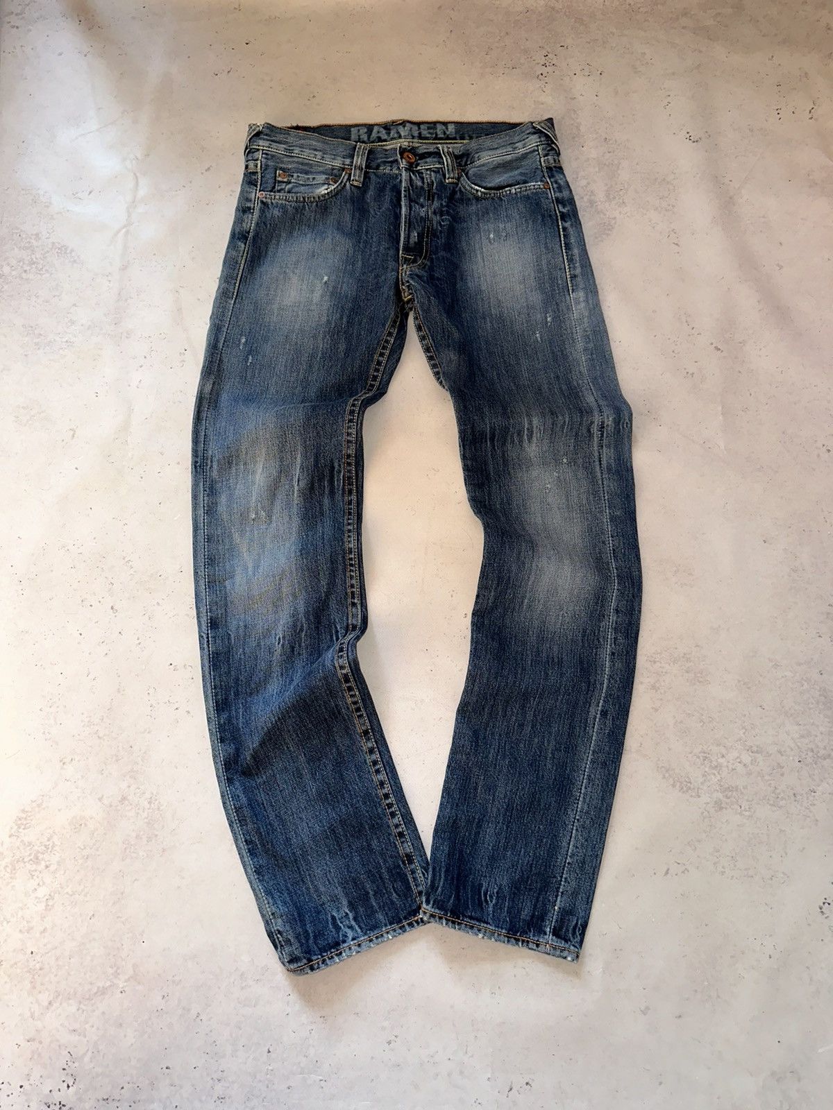 Evisu Vintage Evisu Ramen Baggy Denim Jeans Y2K 33 Size US 33 - 2 Thumbnail