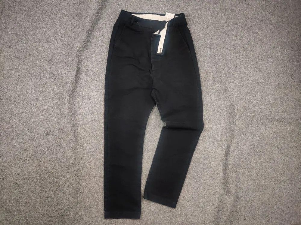 Rick Owens Rick Owens drop crotch Black Canvas Button up trousers Pants Size US 32 / EU 48 - 1 Thumbnail