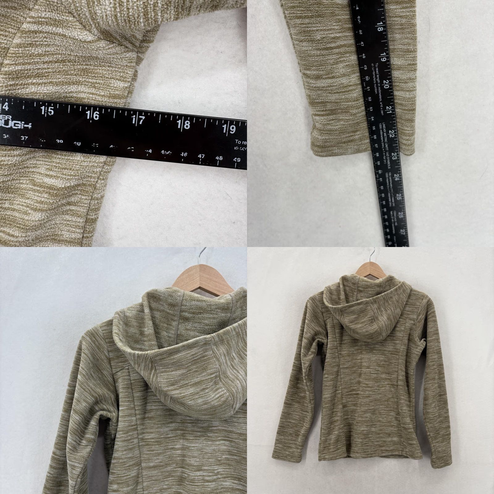 Mountain Hardwear VINTAGE Mountain Hardwear Microchill 2.0 Quarter Zip Jacket Women's XS Green Hooded Cozy Size XS / US 0-2 / IT 36-38 - 8 Thumbnail