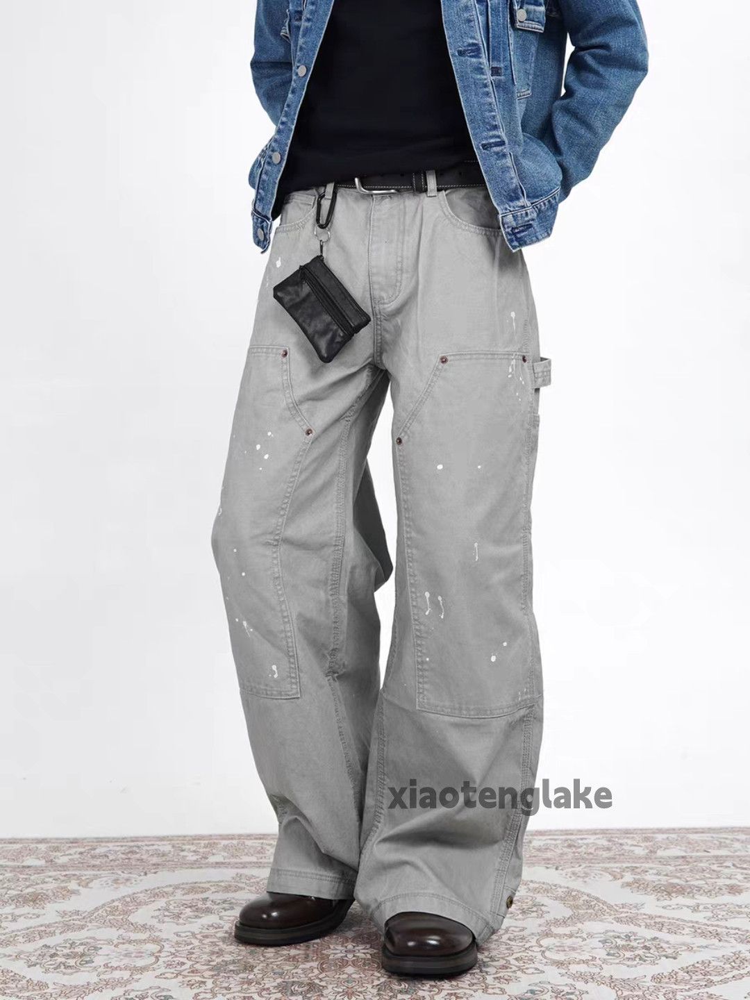 Vintage ltx utility loose baggy skate hiphop paint carpenter pants Size US 34 / EU 50 - 6 Thumbnail