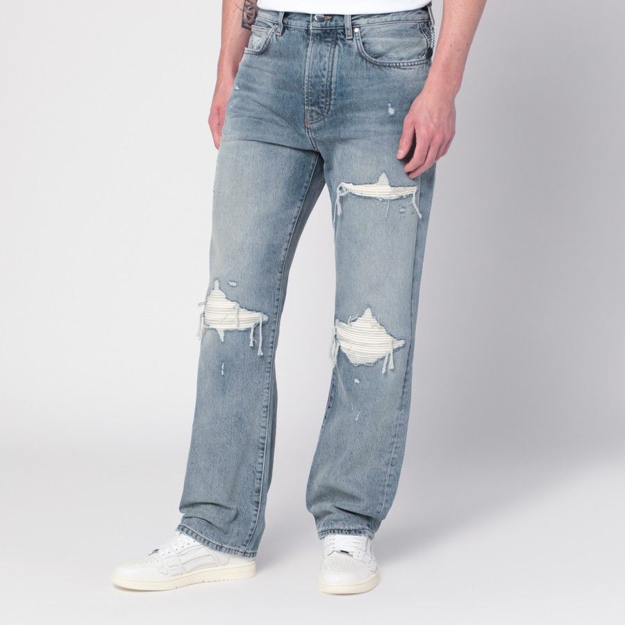 Amiri o1d2blof0226 Jeans With Rips in Light Blue Size US 31 - 3 Thumbnail