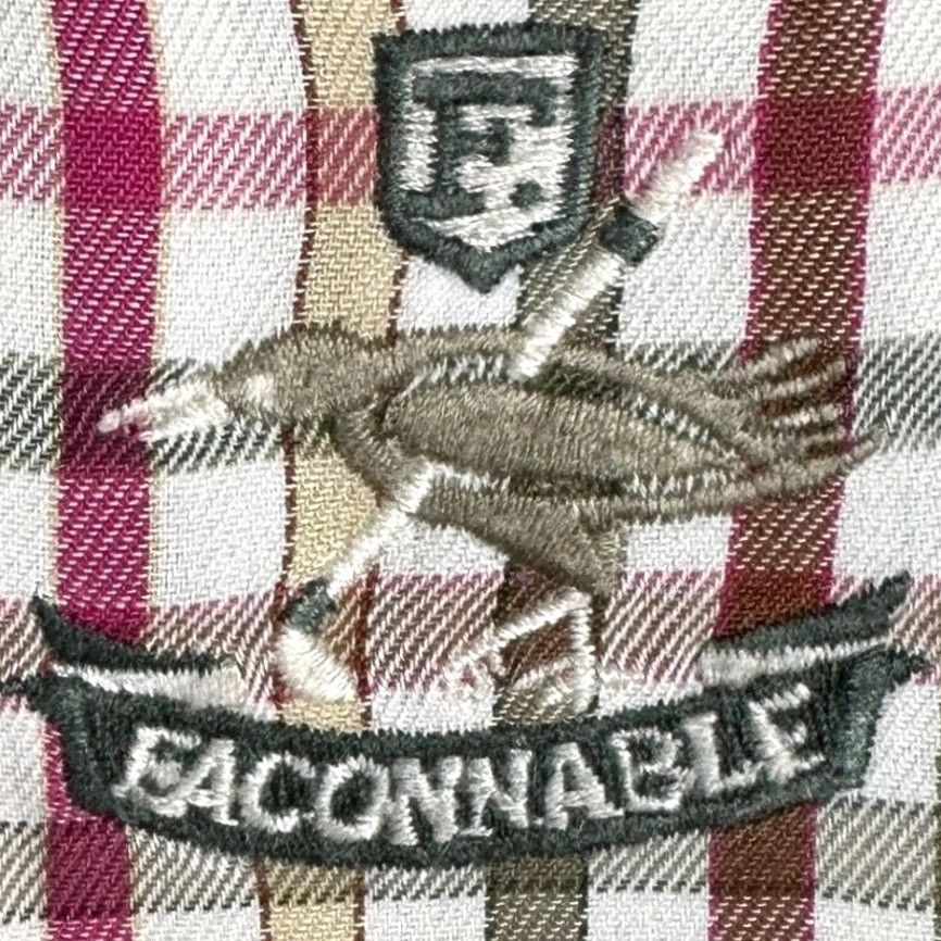 Faconnable Faconnable Shirt Mens XL Pink/Green Check Button-Down Long Sleeve Casual Logo Size US XL / EU 56 / 4 - 7 Thumbnail