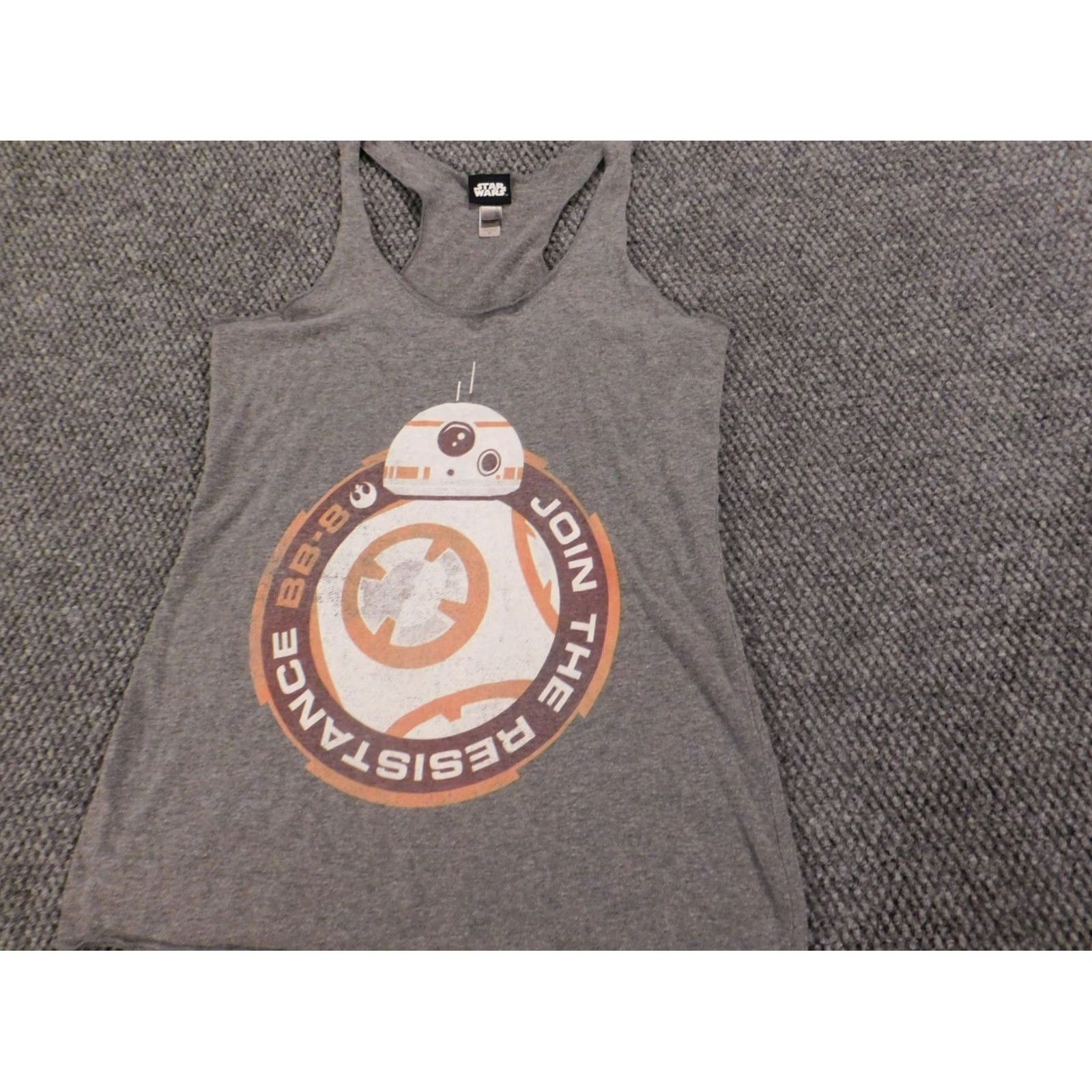 Star Wars Star Wars Shirt Women Tank Small Gray Crew Neck Sleeveless Cotton Stars Graphic Casual Ruffles Vintage: No Stretch Size S / US 4 / IT 40 - 3 Thumbnail