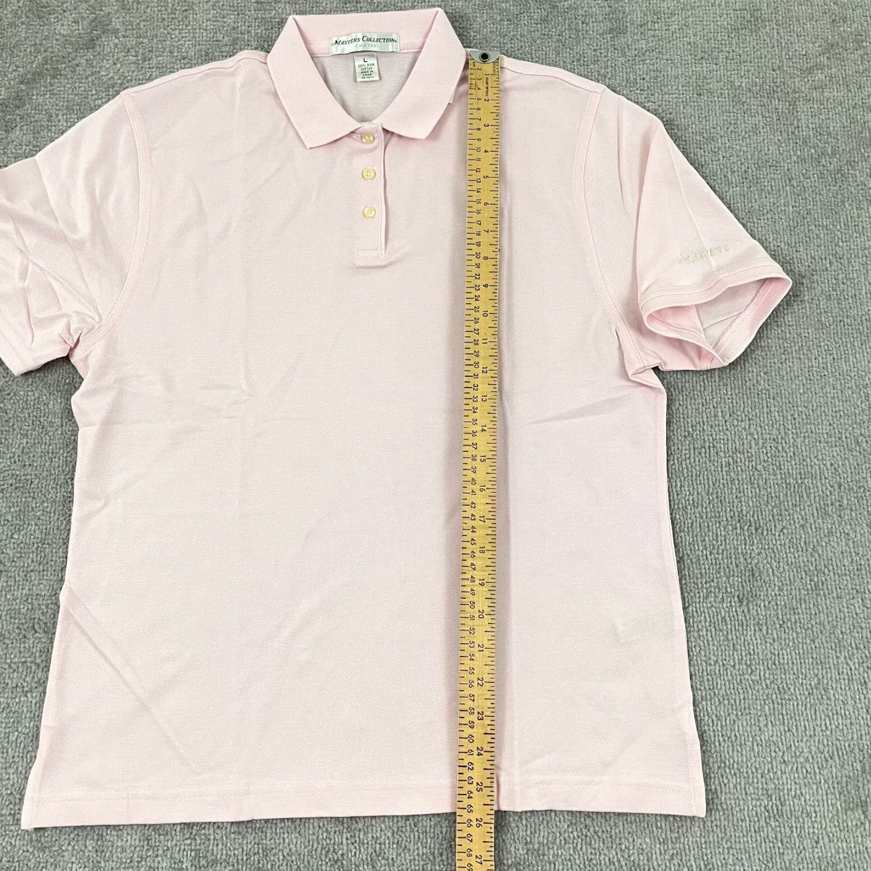 Vintage VINTAGE Masters Collection Polo Shirt Women Large Pink Cotton Short Sleeve Classic Preppy Sports Size L / US 10 / IT 46 - 5 Thumbnail
