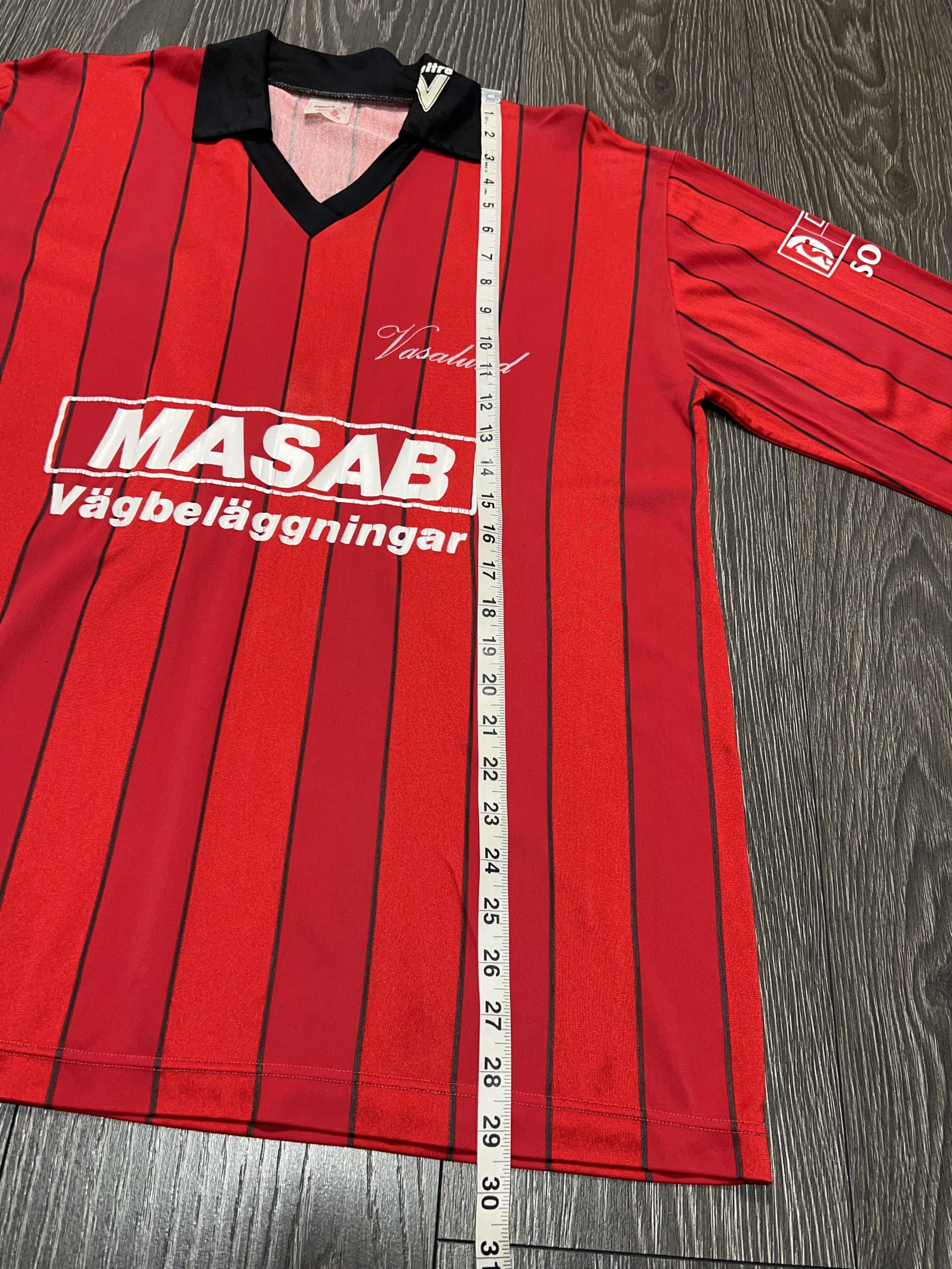Other 1980s Mens Mitre #14 Vasalunds IF Football Shirt Jersey LS Size US XL / EU 56 / 4 - 11 Thumbnail