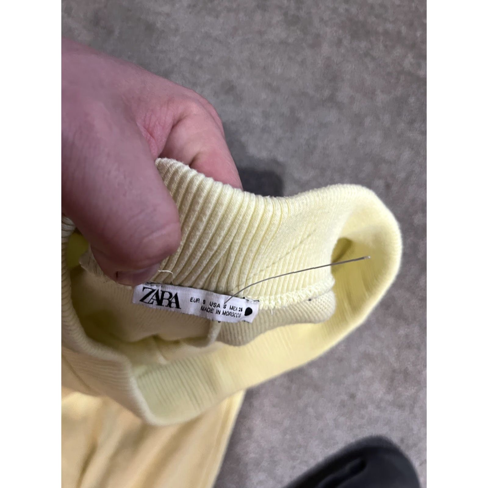 Zara Zara Jogger Pants Small Yellow Comfy Knit Pull On Casual Lounge Athleisure Size 28" / US 6 / IT 42 - 5 Thumbnail