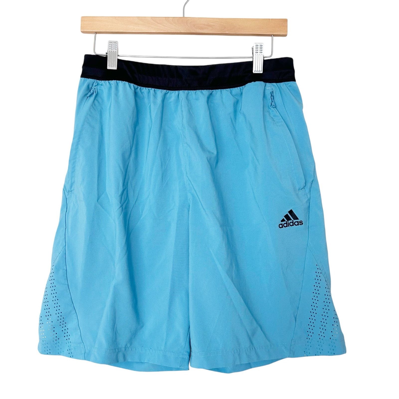 Adidas Adidas Lot of 2 Blue Gray Athletic Shorts Sz M Size US 32 / EU 48 - 2 Thumbnail