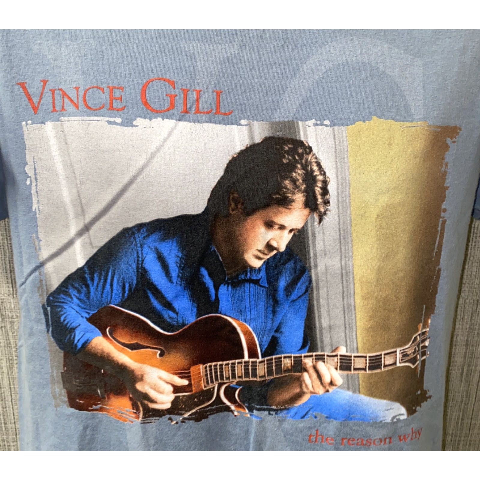 Vince Vince Gill Mens Blue Graphic Short Sleeve Tour T-Shirt Size M Size US M / EU 48-50 / 2 - 2 Thumbnail