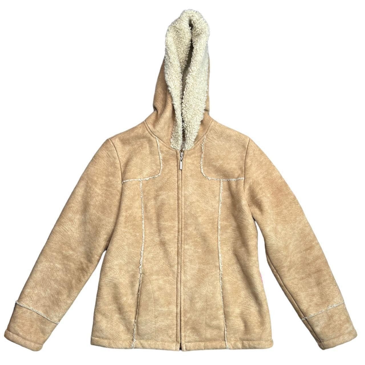 Vintage Y2K Sherpa Lined Zip Front Afghan Coat Faux Suede Size Small Size S / US 4 / IT 40 - 3 Thumbnail