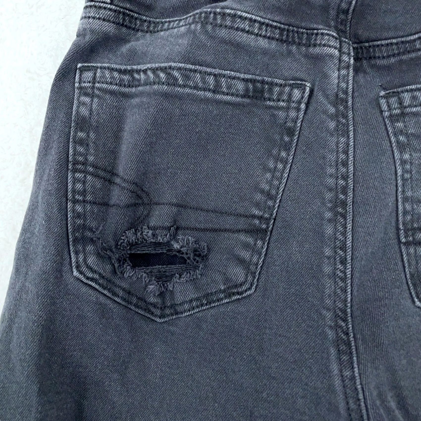 American Eagle Outfitters VINTAGE American Eagle Jeans Womens 2 Gray Distressed Skinny High Rise 27in Inseam Button Pocket Slim Stretch Denim Trouser Size 26" / US 2 / IT 38 - 7 Thumbnail