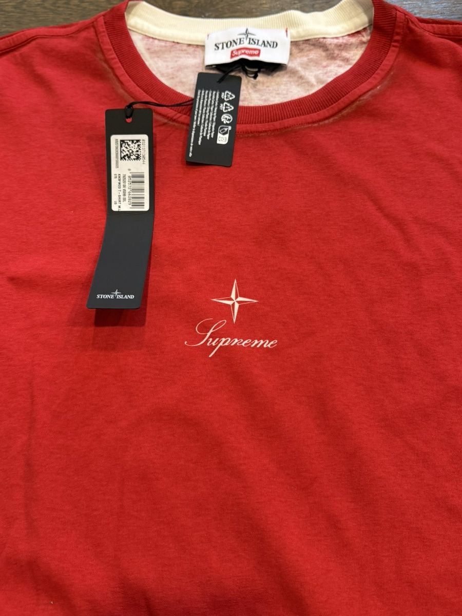 Stone Island × Supreme Supreme X Stone Island Contrast Long Sleeve T Shirt Size US XXL / EU 58 / 5 - 4 Thumbnail