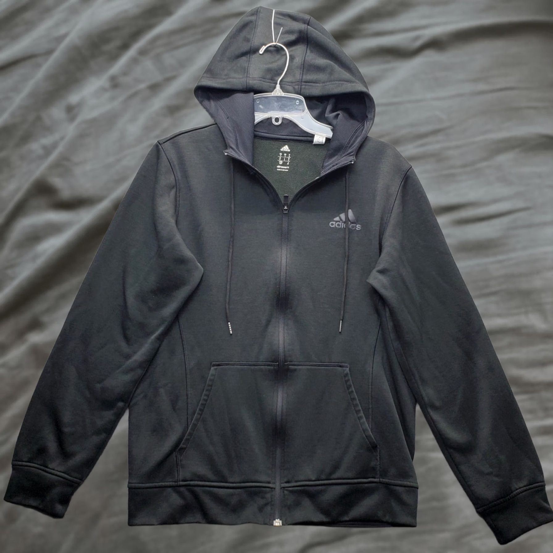 Adidas Adidas Essentials Hoodie Mens S Black Climawarm Lined Full Zip Long Sleeve Hooded Sweatshirt Size US S / EU 44-46 / 1 - 1 Thumbnail