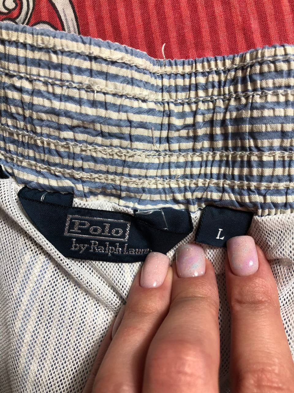 Polo Ralph Lauren × Vintage Vintage Y2K Polo Sport Striped Baggies Nylon Shorts Size US 34 / EU 50 - 14 Thumbnail