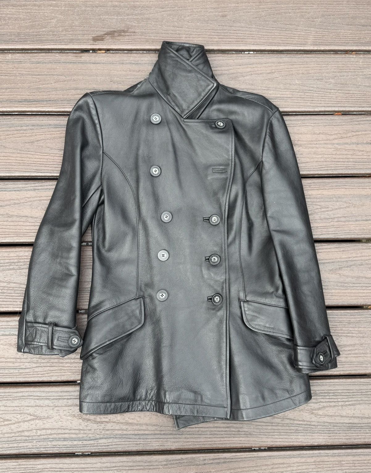 Kenneth Cole Vintage 1990s Kenneth Cole Lined Leather Jacket Size US M / EU 48-50 / 2 - 2 Thumbnail