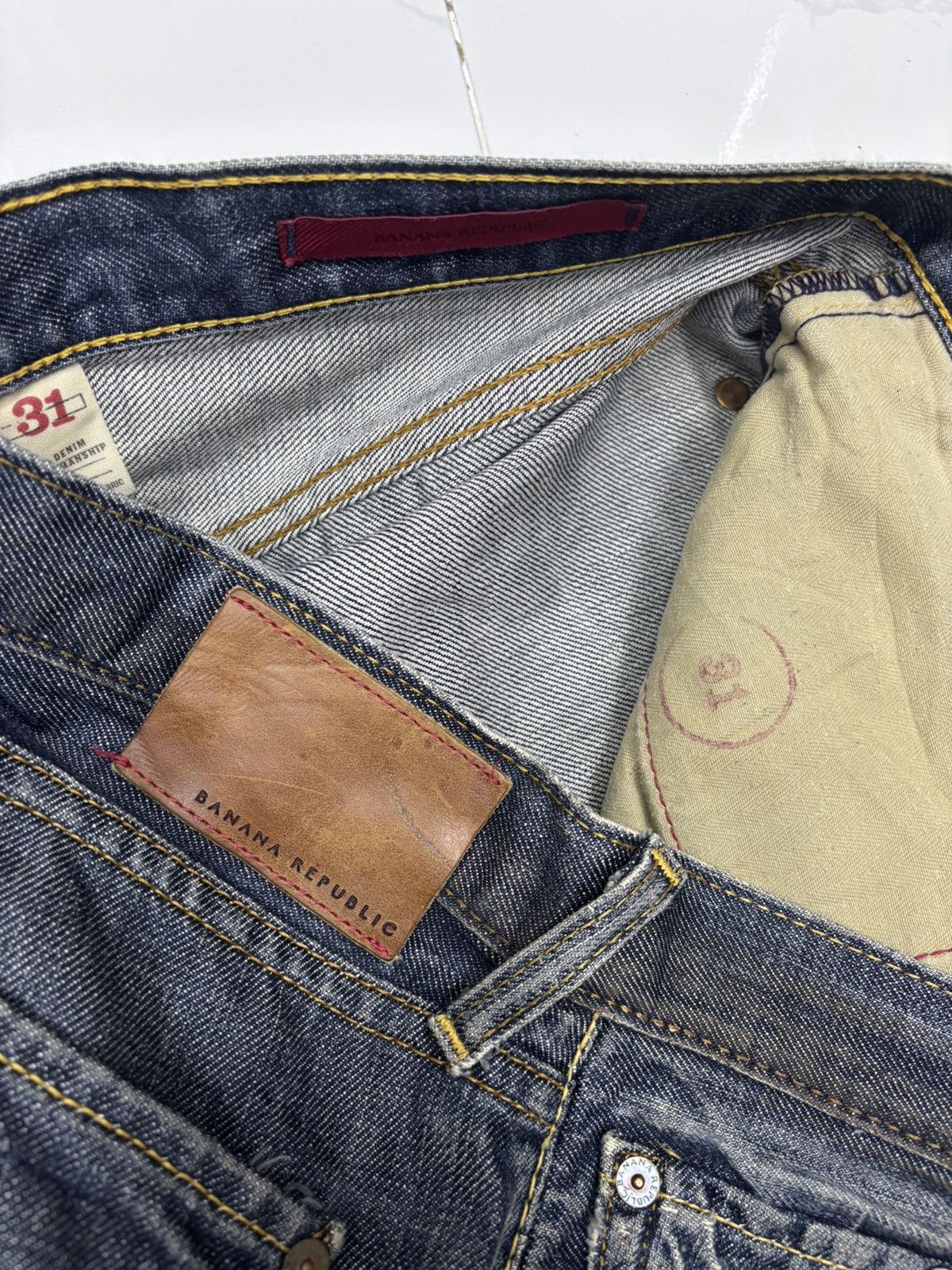 Kapital FLARE JEANS BANANA REPUBLIC DISTRESSED DENIM JEANS Size US 32 / EU 48 - 11 Thumbnail