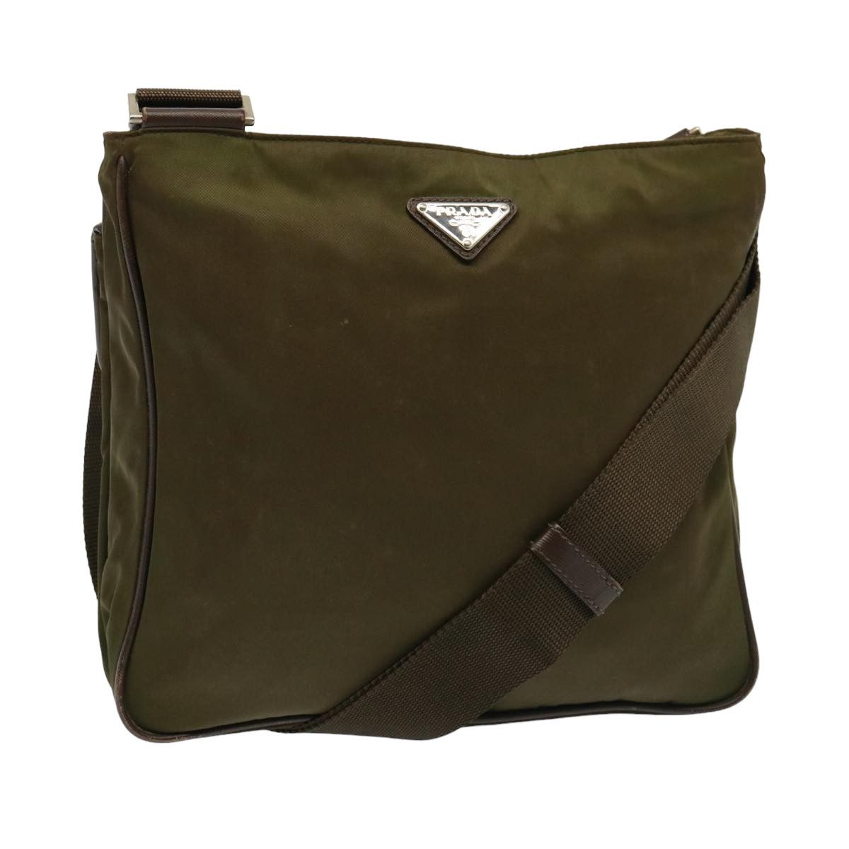 Prada Tessuto Khaki Synthetic Shoulder Bag (Pre-Owned) Size ONE SIZE - 1 Thumbnail