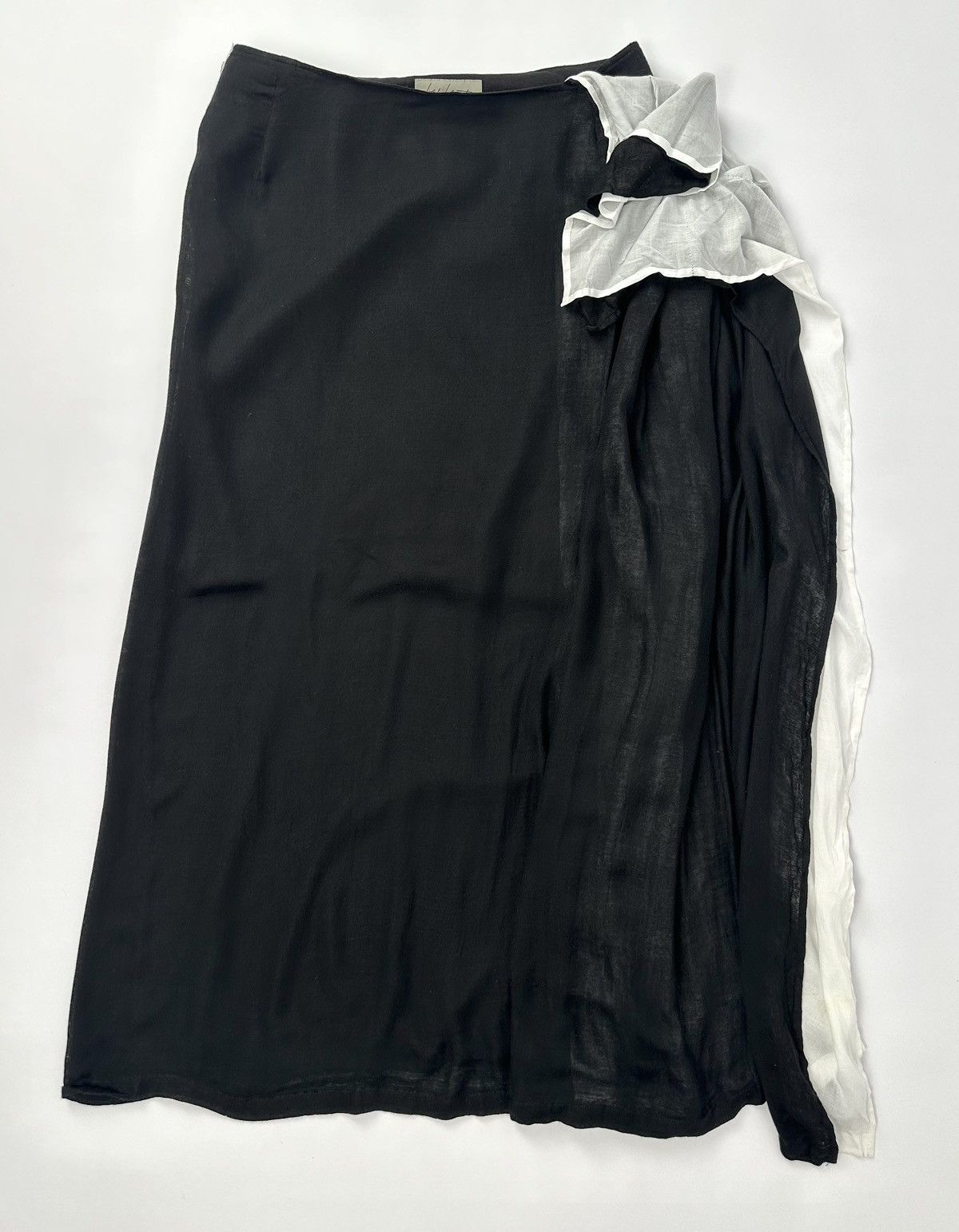 Yohji Yamamoto Yohji Yamamoto S/S Left Side Double Layered Maxi-Skirt Size 29" - 2 Thumbnail
