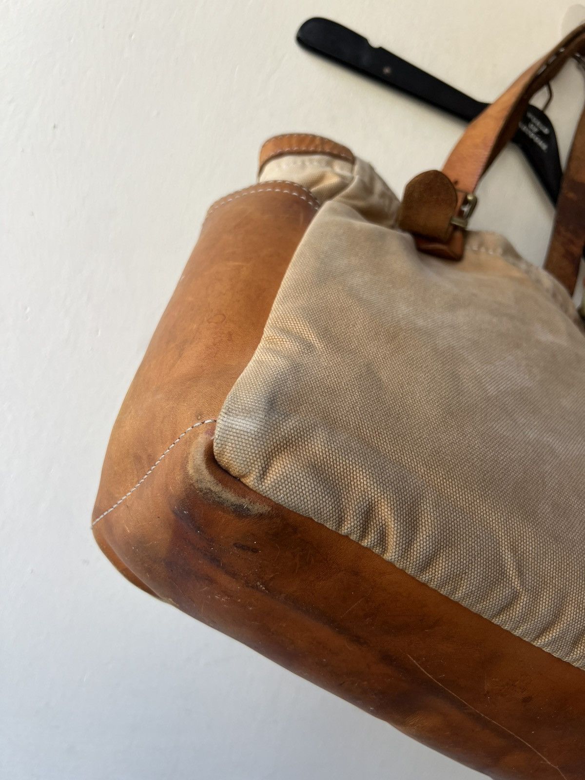 Bronson MFG. CO. Vintage Bronson Leather Distressed Heavy Leather Tote Bag Size ONE SIZE - 23 Thumbnail