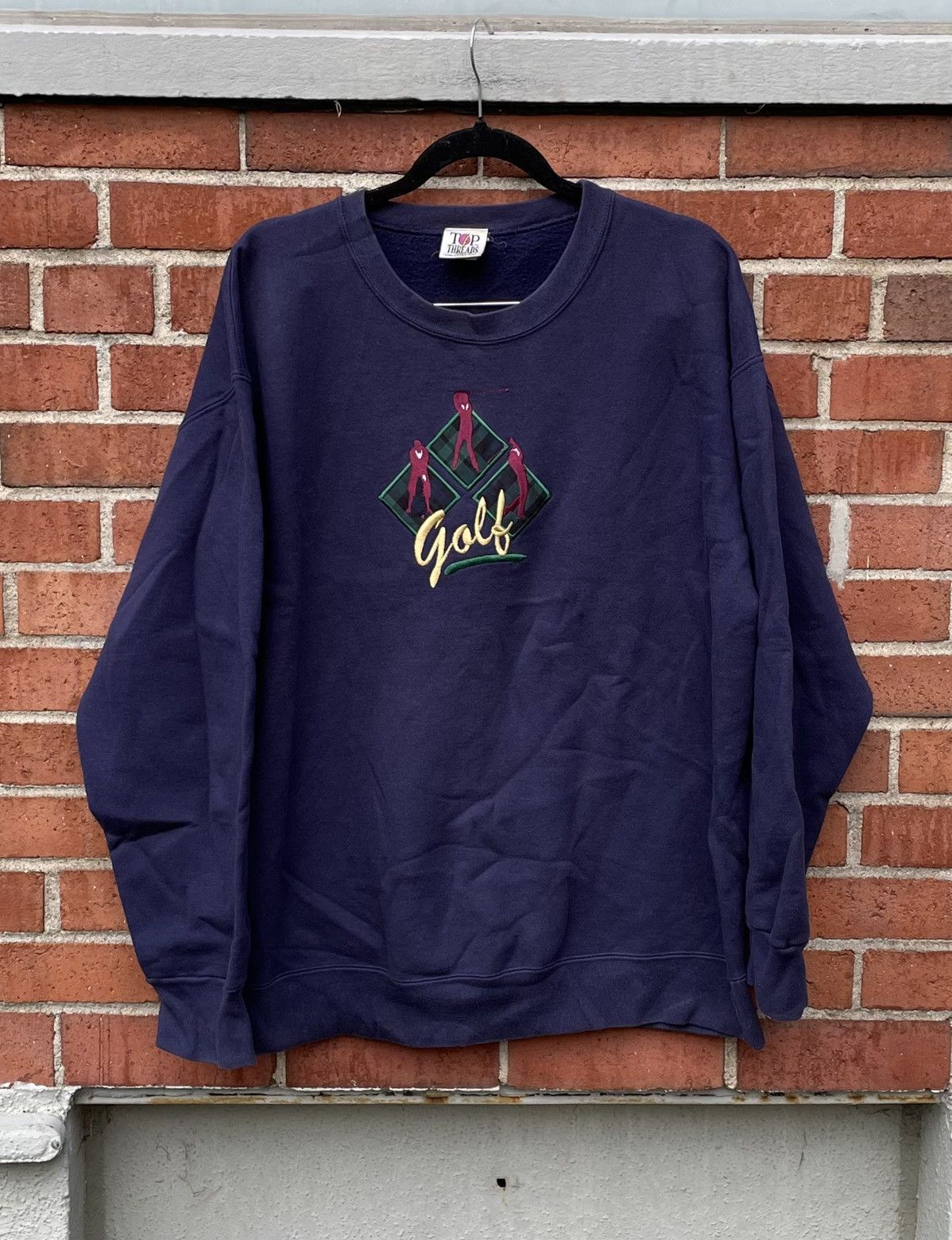 Vintage Vintage 90s Top Threads Embroidered Golfing Crewneck Size US XL / EU 56 / 4 - 1 Thumbnail