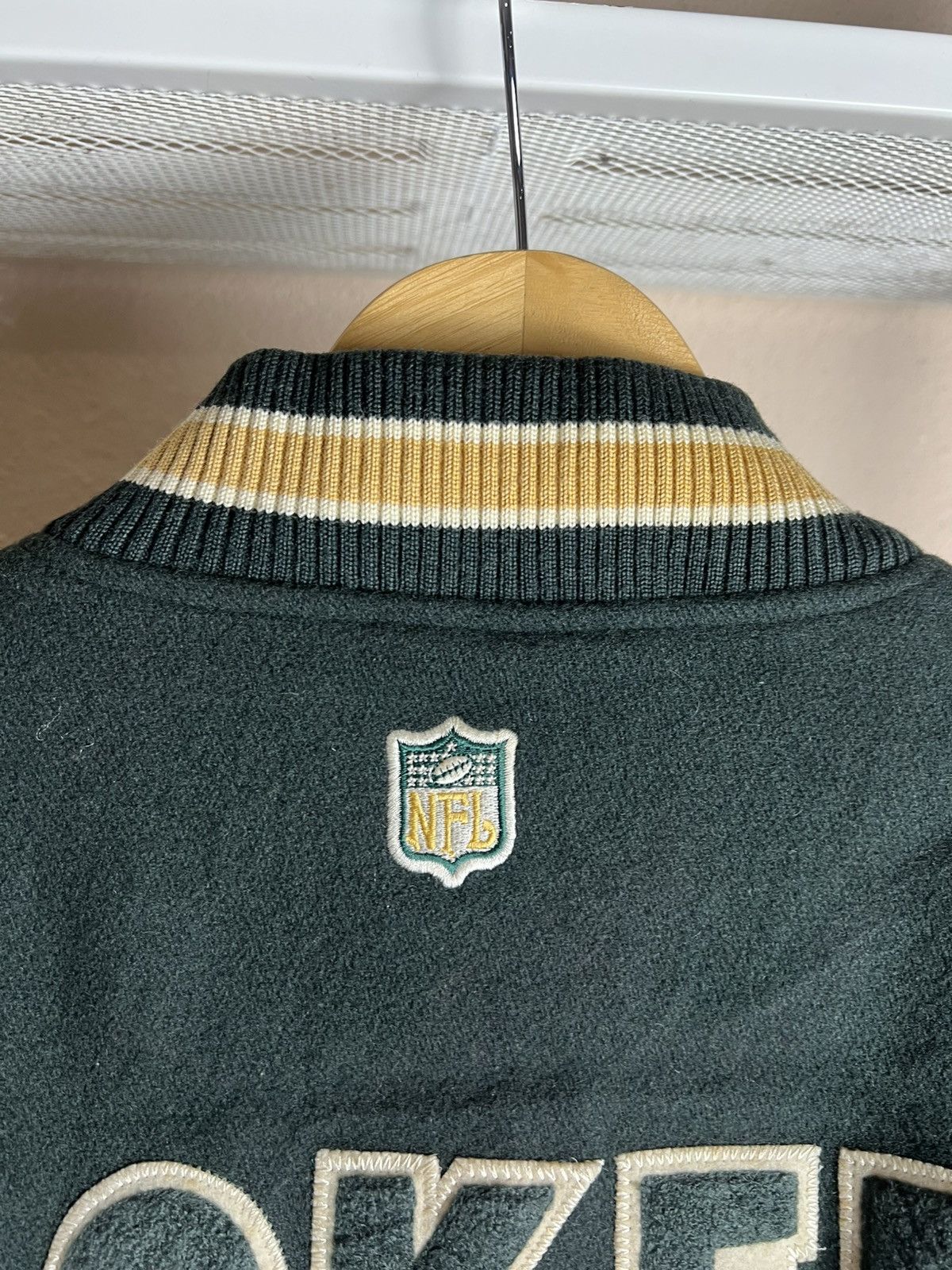 NFL × Vintage Vintage NFL G Packers Embroidery Leather Jacket Size US XL / EU 56 / 4 - 12 Thumbnail