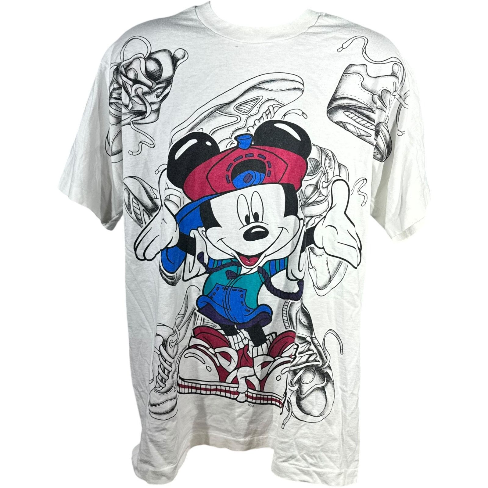 Mickey Unlimited Vintage Mickey Unlimited Mickey Mouse Sneaker Tee 90s Size US XXL / EU 58 / 5 - 1 Thumbnail