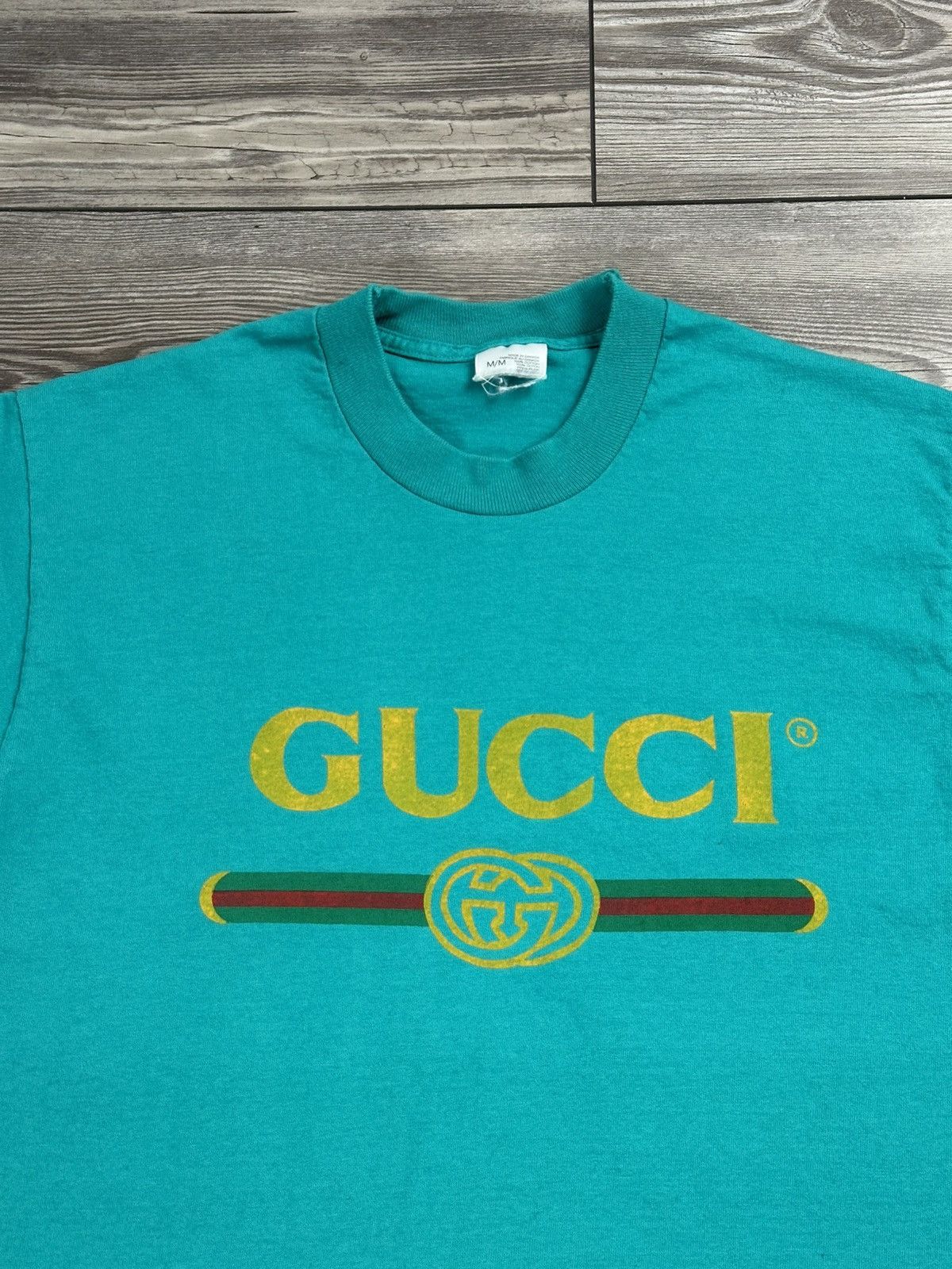 Fruit Of The Loom × Vintage Vintage Gucci Bootleg Fruit Of The Loom T Shirt Size US M / EU 48-50 / 2 - 2 Thumbnail
