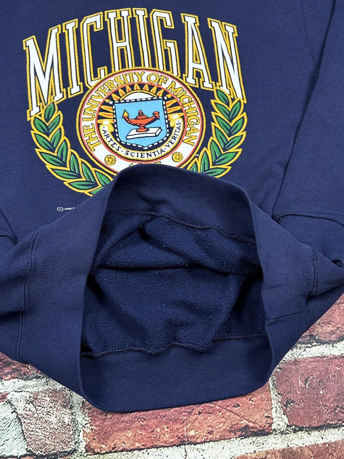 NCAA Vintage University of Michigan Wolverines Sweatshirt 1989 Size US L / EU 52-54 / 3 - 7 Thumbnail