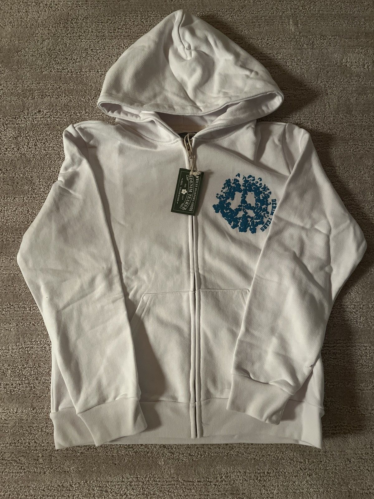 Denim Tears Denim University Zip hoodie white medium