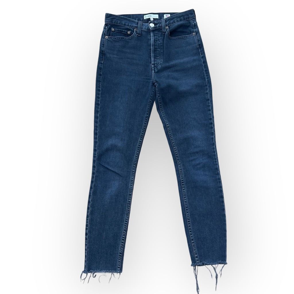 RE/DONE RE/DONE Originals High-Rise Skinny Leg Ankle Jeans in Worn B Size 26" / US 2 / IT 38 - 2 Thumbnail