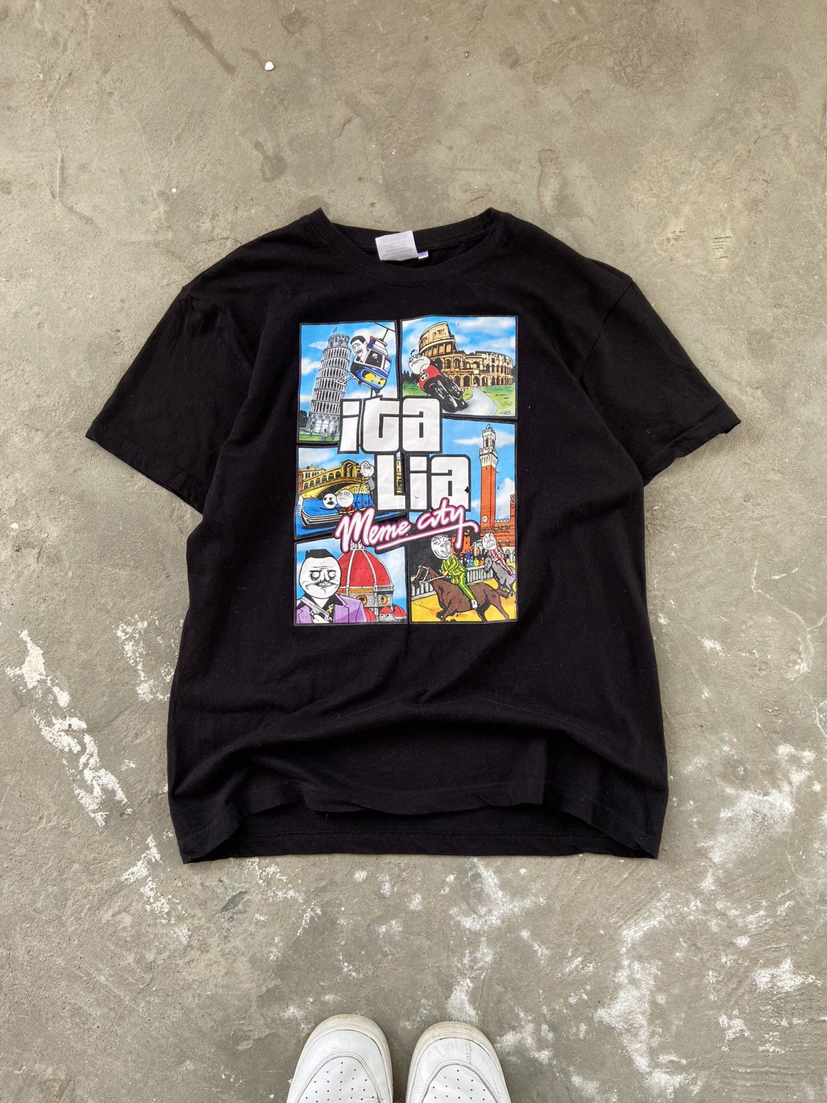 Japanese Brand × Vintage Humor Italia Meme City GTA5 Style Y2K T-shirt Size US L / EU 52-54 / 3 - 1 Thumbnail