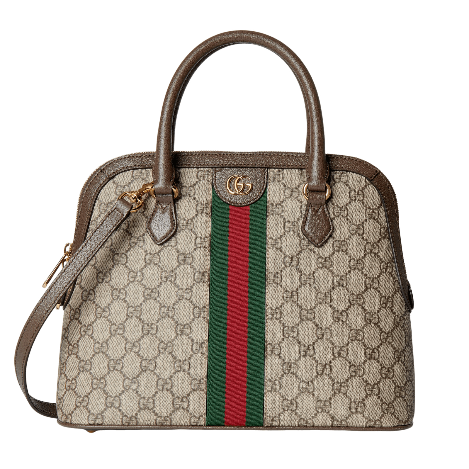 Gucci GUCCI Ophidia Medium Beige/Ebony GG Canvas Top Handle Size ONE SIZE - 1 Thumbnail