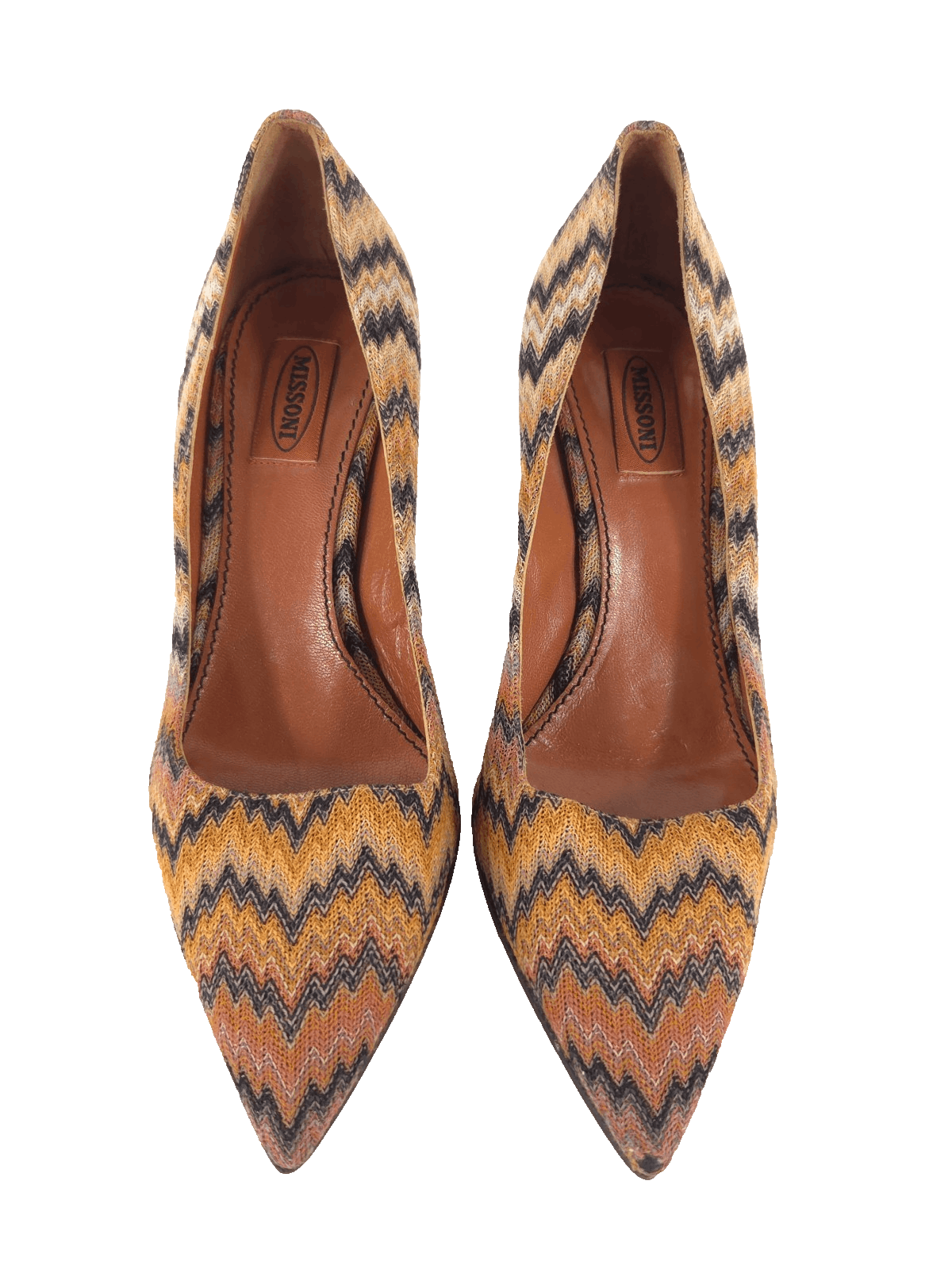 Missoni Missoni Zigzag Knit Pointed Toe Pumps 40 EU 10 US Womens Size US 10 / IT 40 - 3 Thumbnail