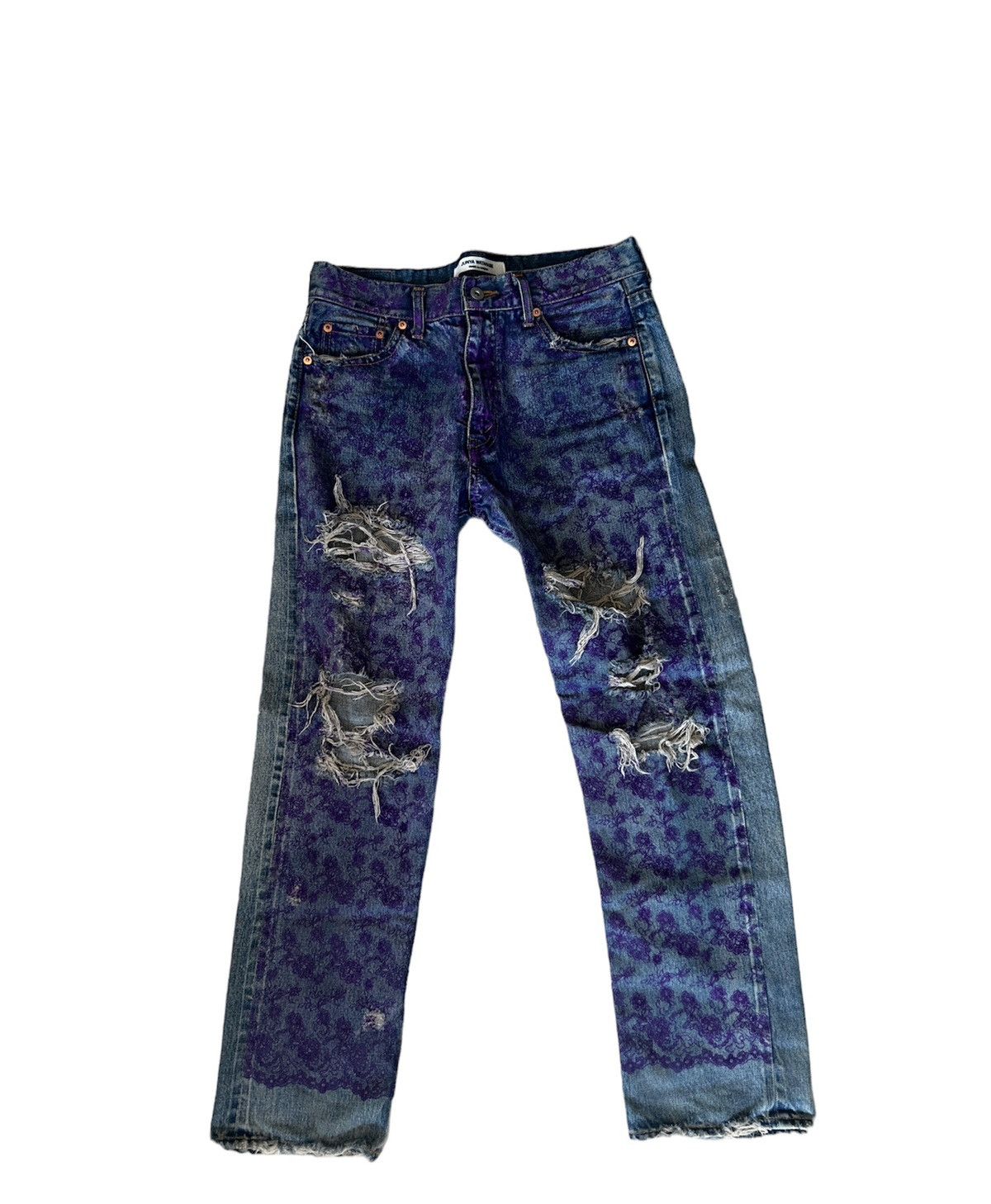 JUNYA WATANABE COMME des GARÇONS FLORAL CRASH DENIM