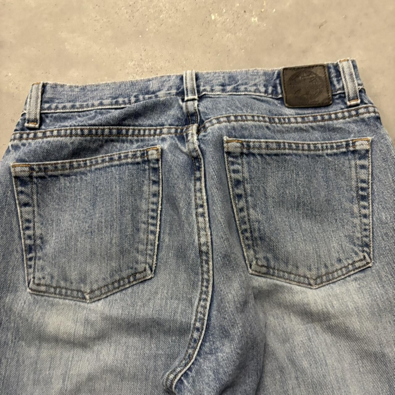 Japanese Brand × Vintage Crazy Vintage Y2K/2000s Grunge Faded Light Wash Bootcut Denim Jeans! Size US 29 - 7 Thumbnail