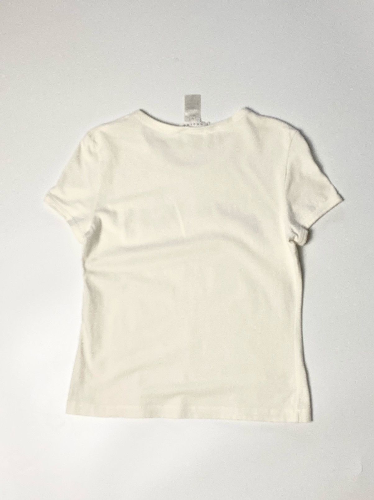 Celine CELINE - Baby Tee Embroidered Logo Size L / US 10 / IT 46 - 7 Thumbnail