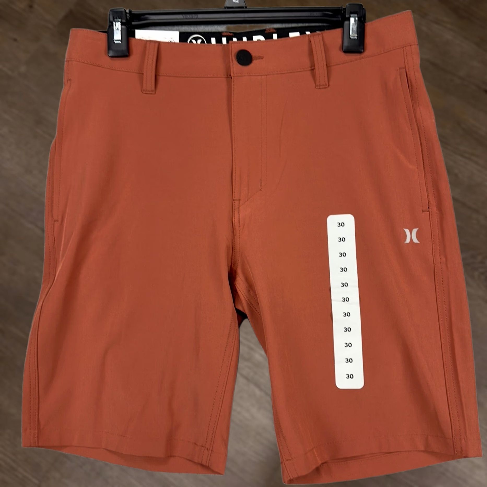 Hurley Hurley Mens All Day Hybrid Shorts 30 Orange Chino Stretch Flat Front Pockets NEW Size US 30 / EU 46 - 1 Thumbnail